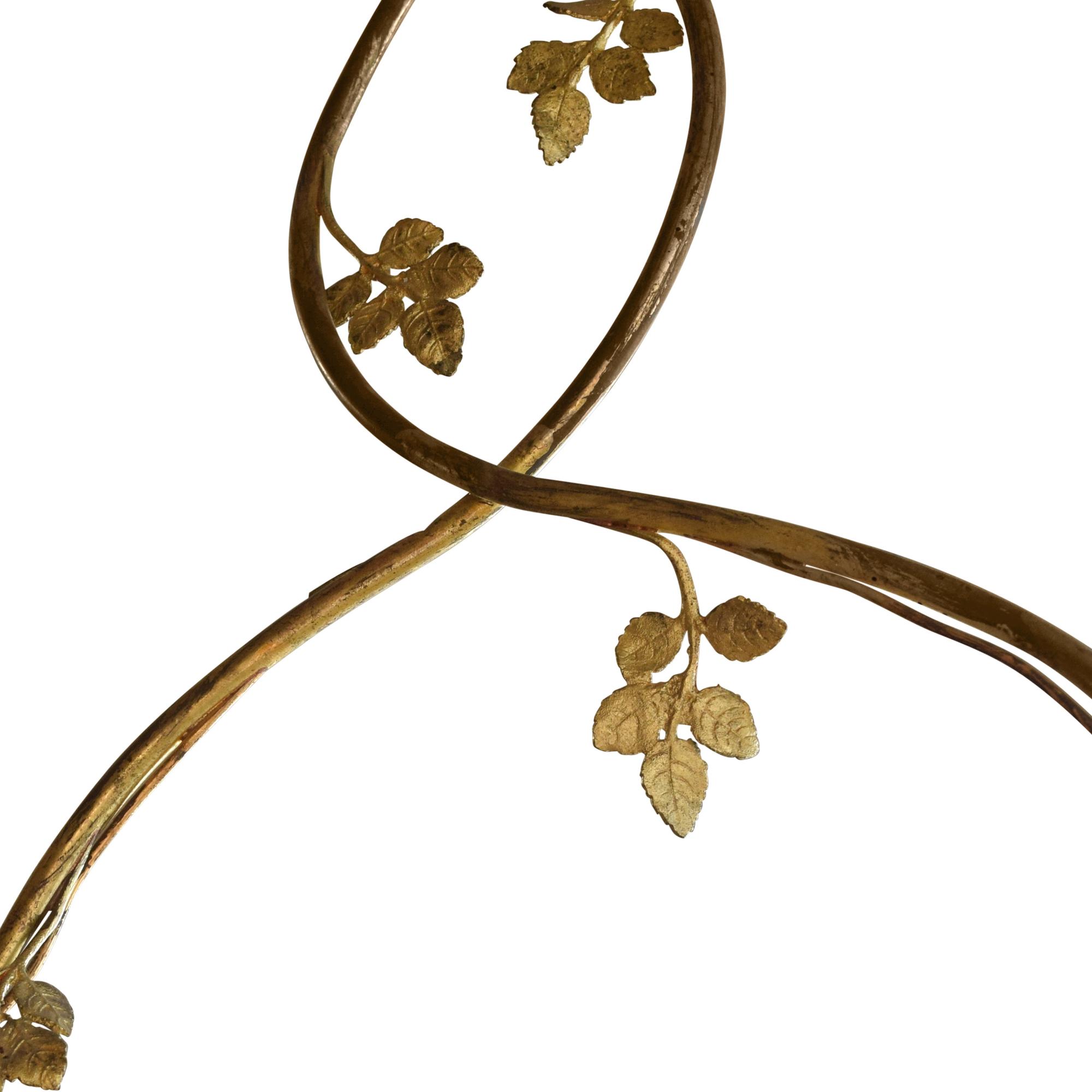 A Gilt Bronze Light Fixture 14" W x 7" D x 36" H — France, Early 20th Century