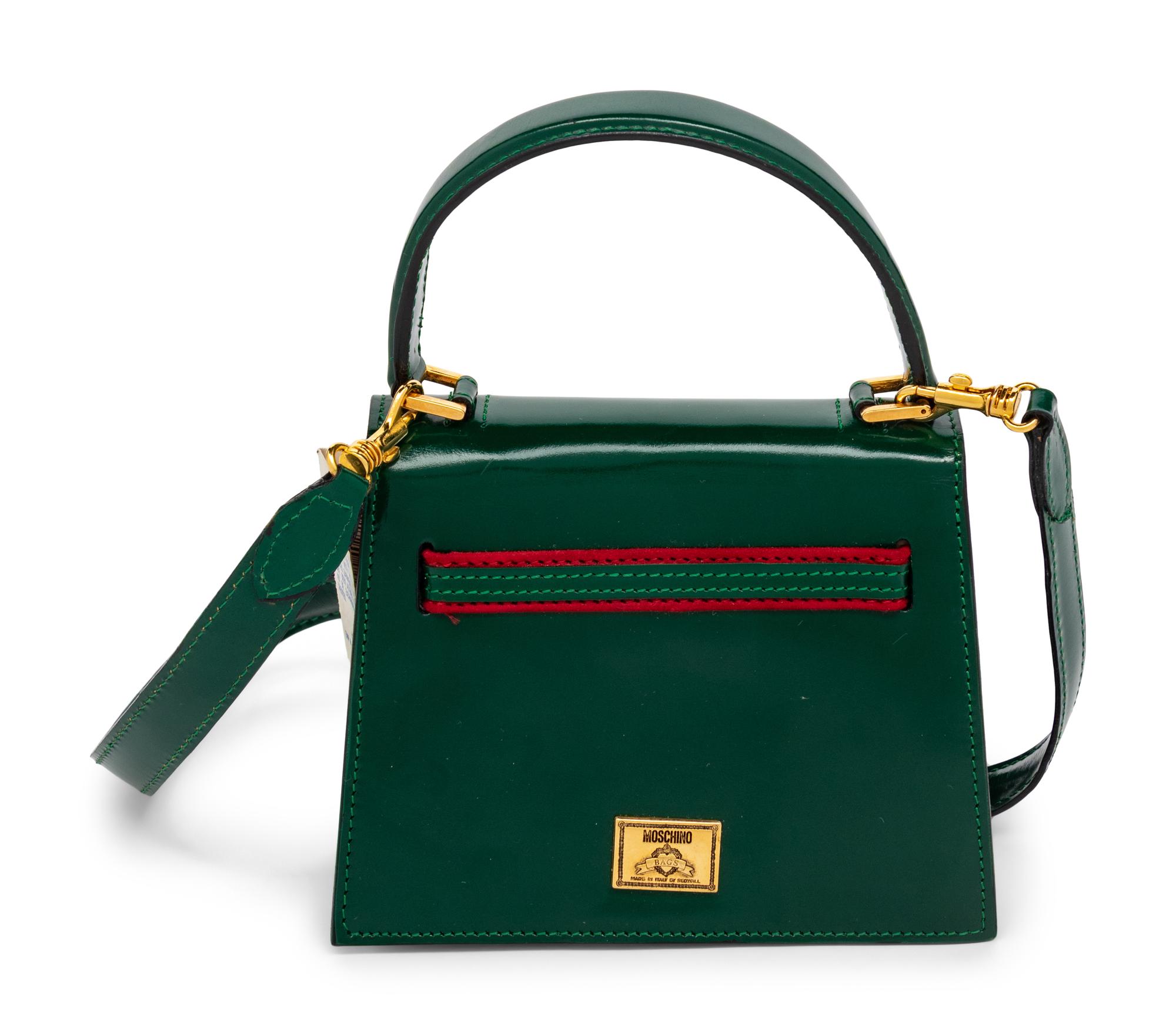 MOSCHINO, PATENT LEATHER MINI BAG