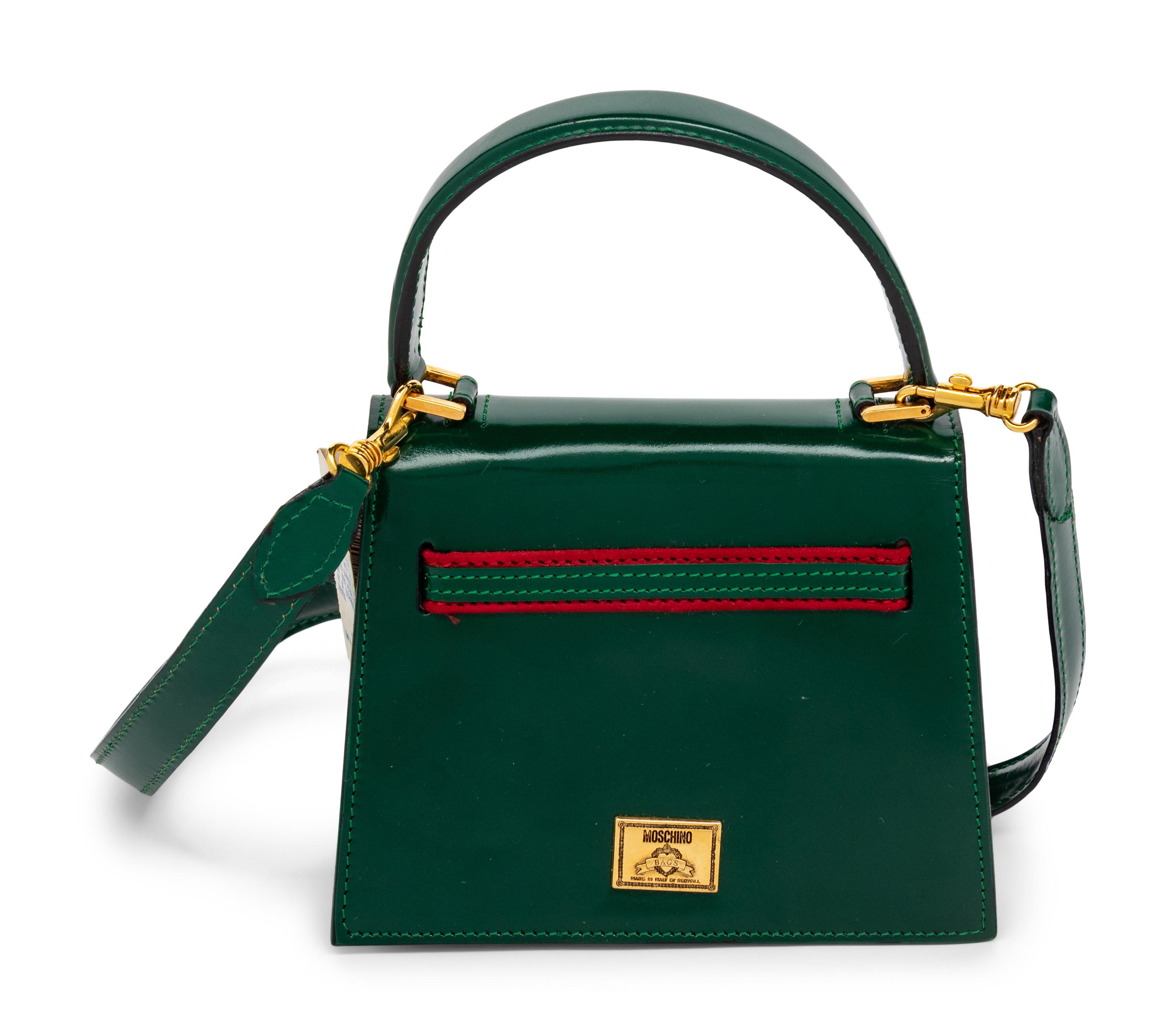 MOSCHINO, PATENT LEATHER MINI BAG