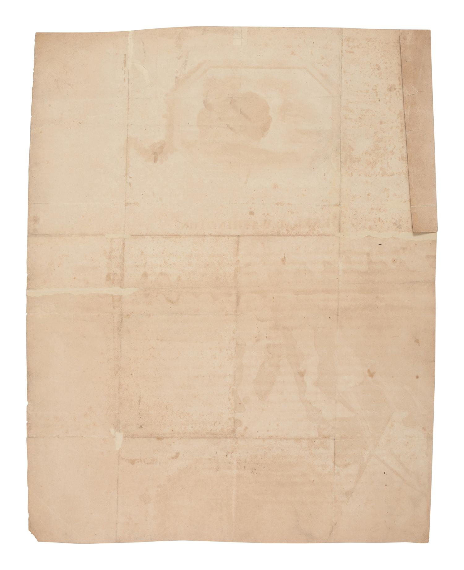 [WASHINGTON, George (1732-1799)]. Illustrated broadside extolling and memorializing George Washington. Philadelphia: J. Maxwell, 1811.