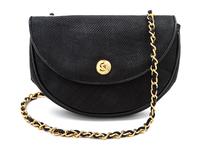 A Chanel Black Woven Straw Flap Bag, 8 x 6 x 2 inches.