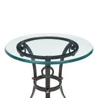 A Pair of Spanish Colonial Style Parcel-Gilt Iron Side Tables