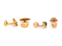 COLLECTION OF ANTIQUE, GOLD ACCESSORIES