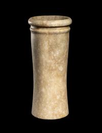 An Egyptian Alabaster Cylindrical Vessel