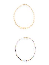 MARCO BICEGO, COLLECTION OF YELLOW GOLD AND MULTIGEM BEAD NECKLACES