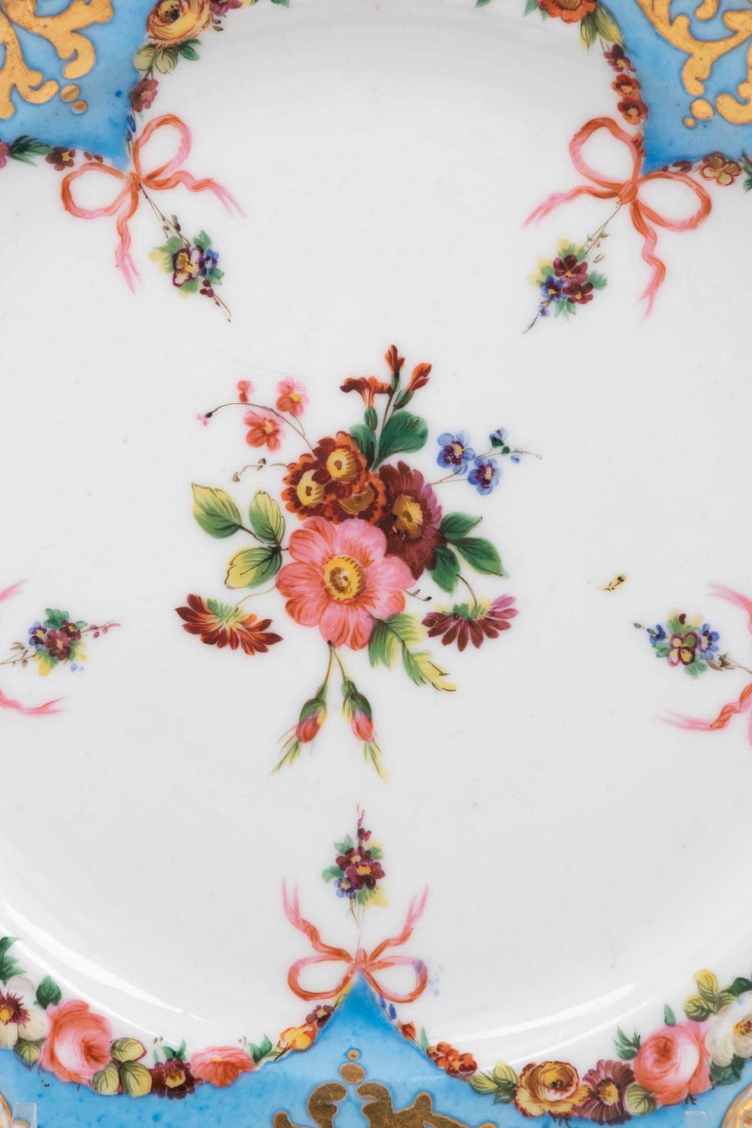 A Group of French Porcelain Dessert Service Articles