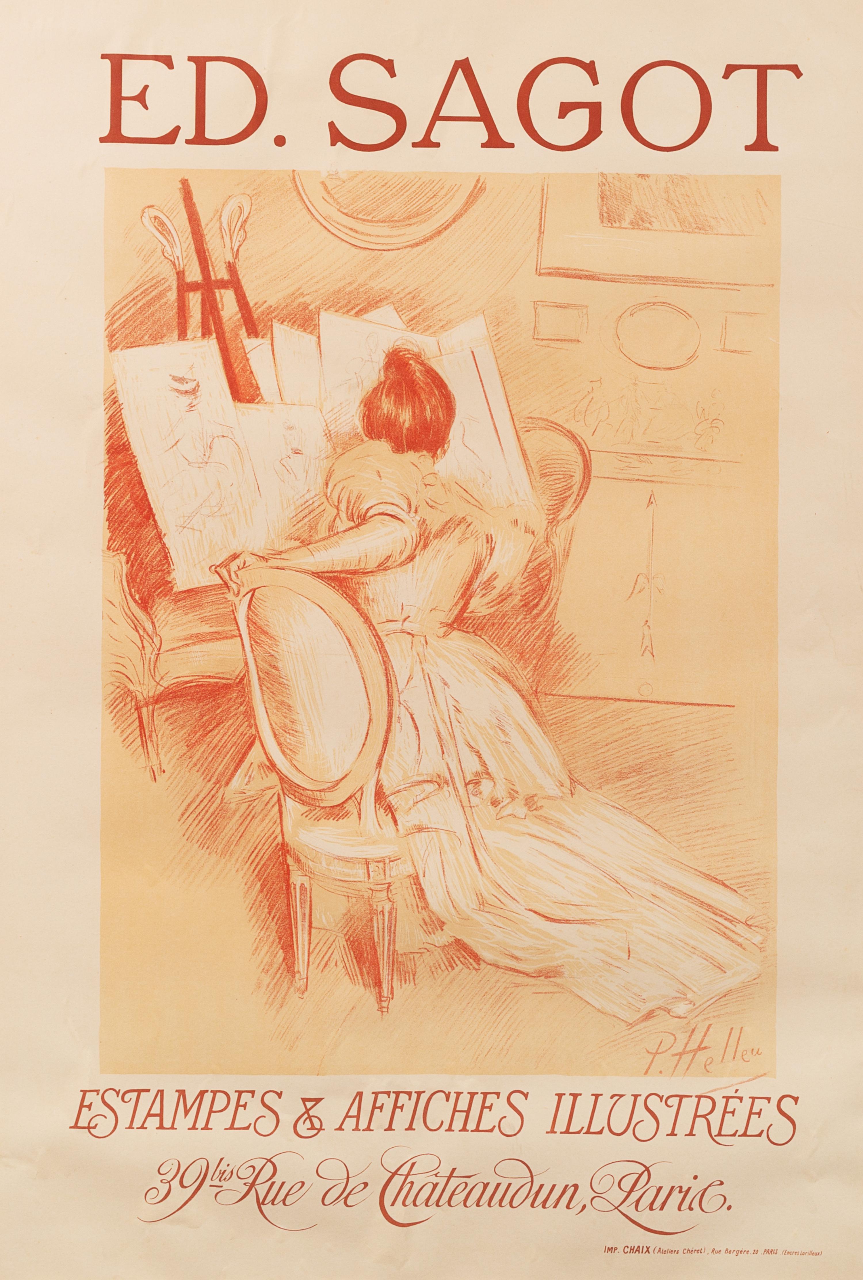 Paul César Helleu, (French, 1859-1927), Ed. Sagot, Estampes et Affiches Illustrées, 1900