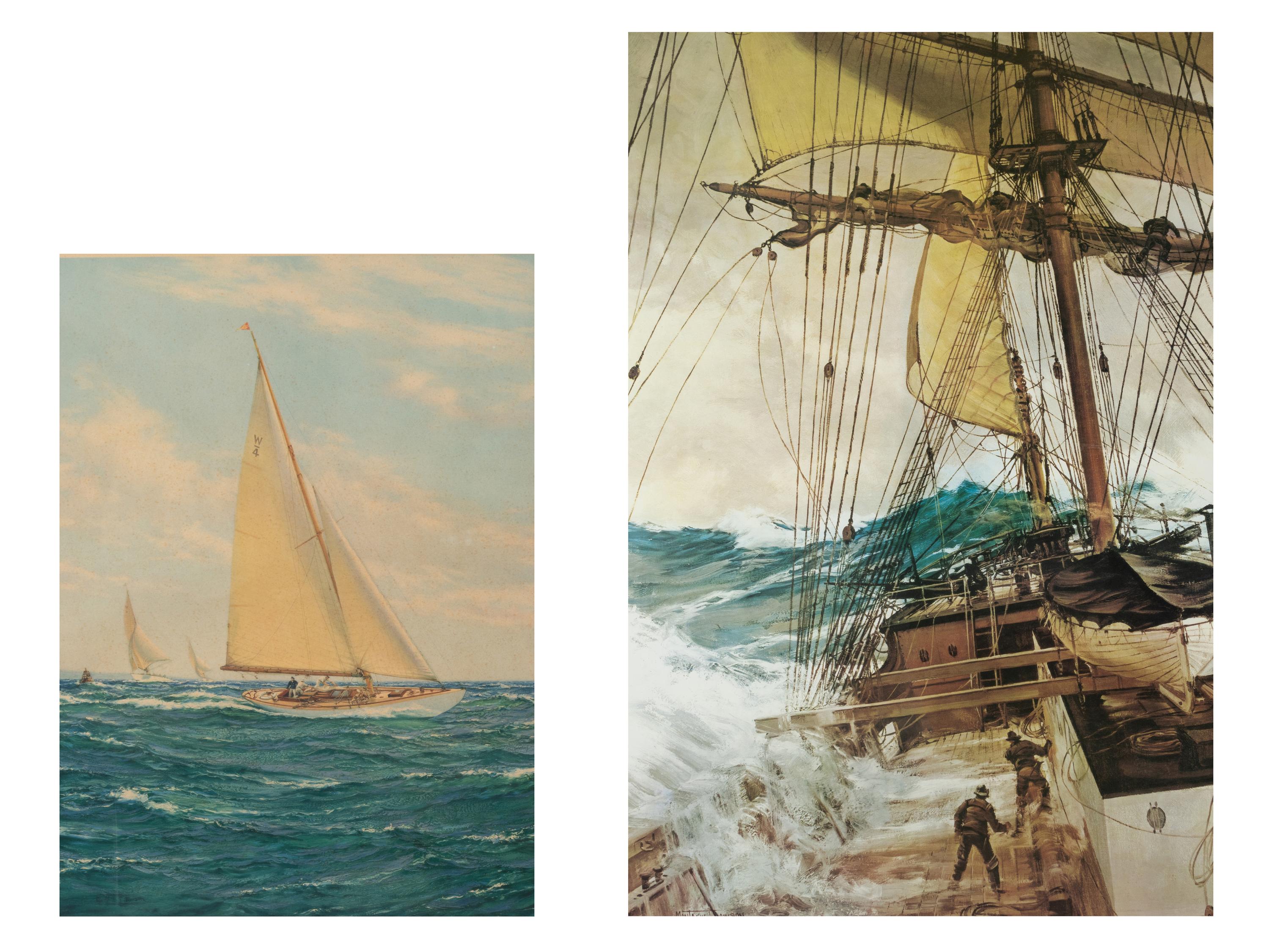 Close Reaching and The Rising Wind (a pair of prints)