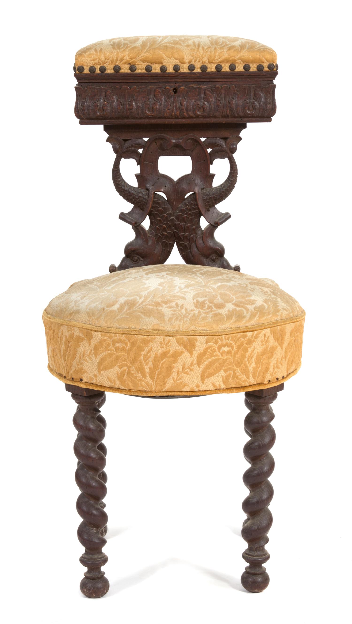 An English Carved Walnut Prie Dieu Height 30 inches. — 19TH CENTURY