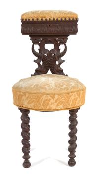 An English Carved Walnut Prie Dieu Height 30 inches. — 19TH CENTURY