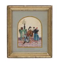 Two Chinese Paintings on Pith Height 16 x width 14 inches