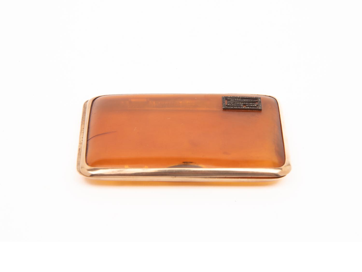 An English 9 Karat Gold Mounted Cigarette Case