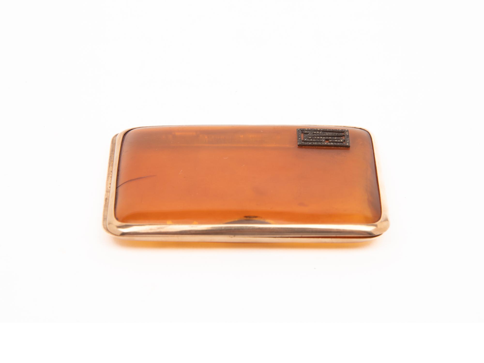 An English 9 Karat Gold Mounted Cigarette Case