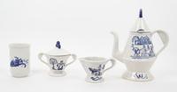 A Set of French Porcelain Serving Articles Height of coffee pot 11 1/4 inches.