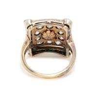 ANTIQUE, PEARL, DIAMOND AND EMERALD RING