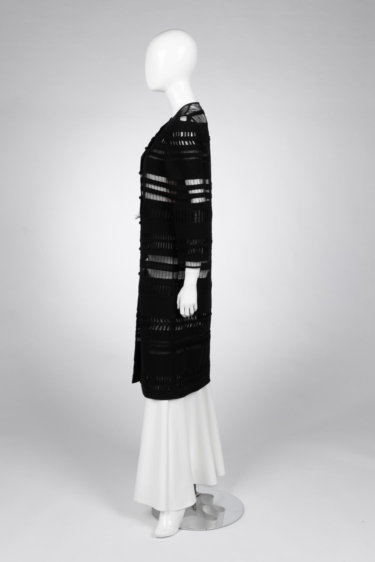 Ralph Rucci Wool Crepe and Net Banded Jacket, 2000-10s