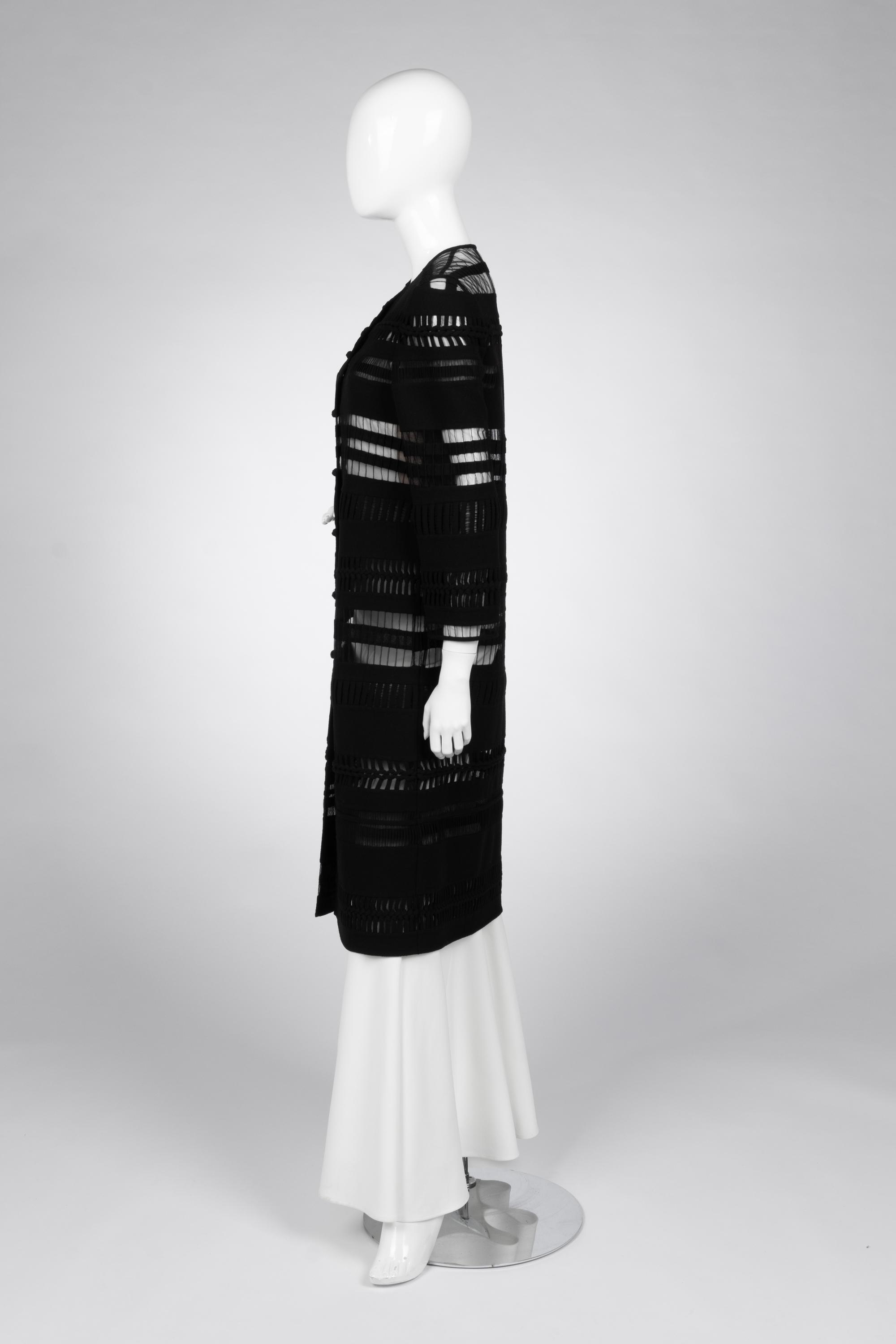 Ralph Rucci Wool Crepe and Net Banded Jacket, 2000-10s