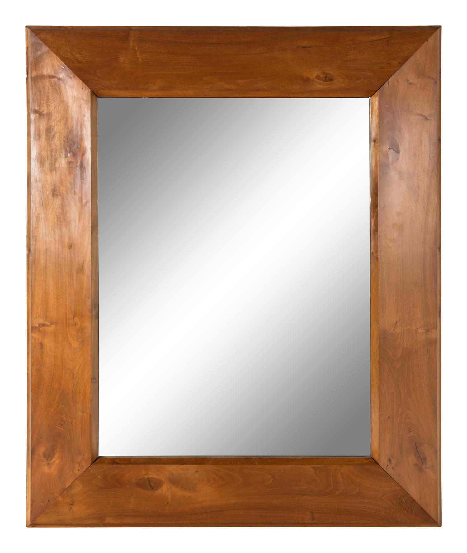 A Contemporary Walnut Mirror