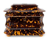 A Regency Tortoiseshell Tea Caddy — EARLY 19TH CENTURY