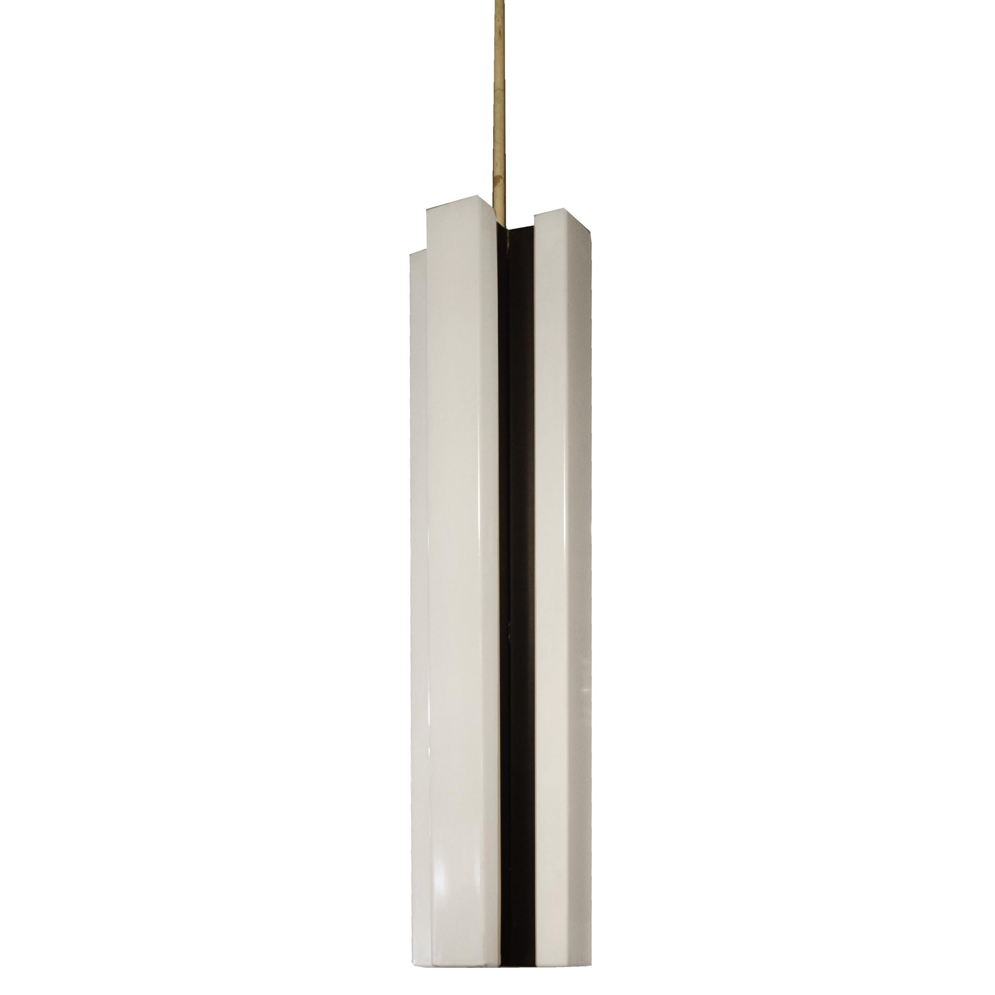A Set of Three Mid-Century Plastic Light Fixtures 12" W x 12" D x 51" H — Germany, Mid-20th Century