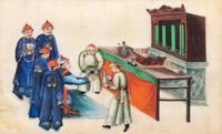Three Chinese Export Pith Paintings