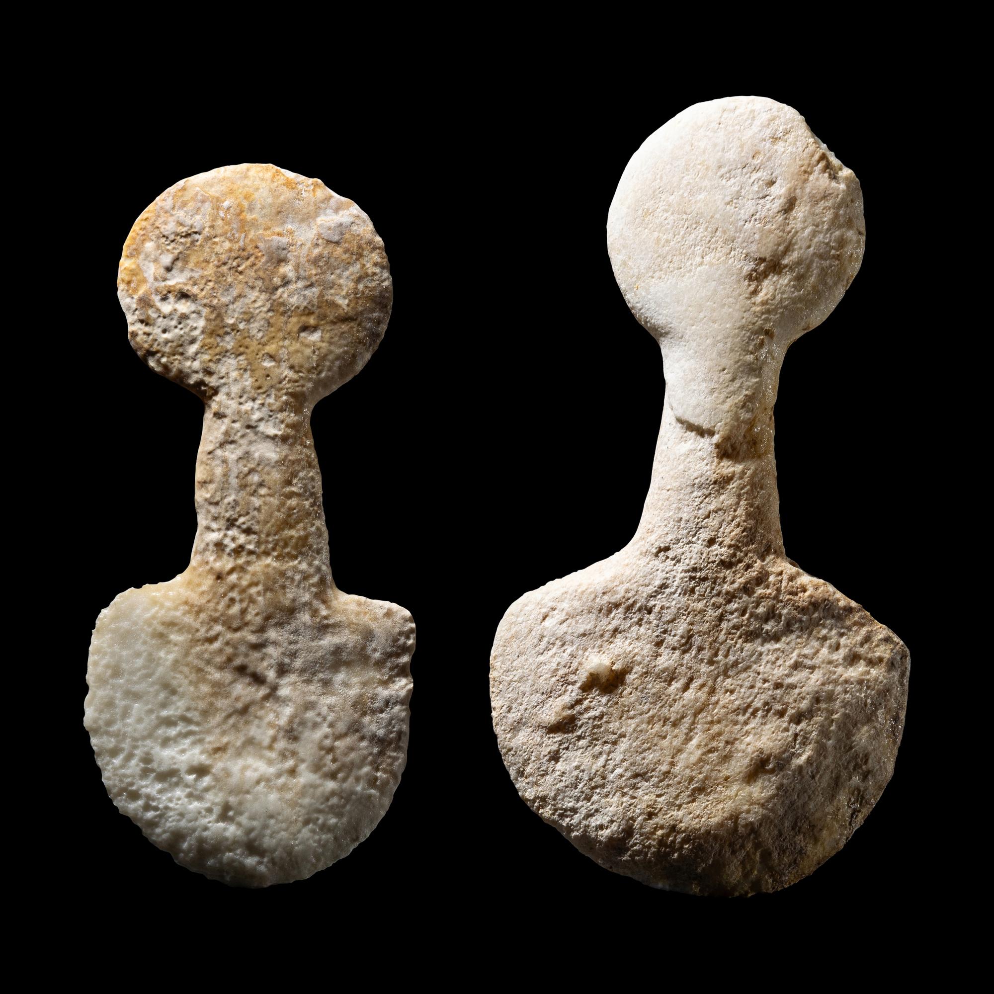 Two Anatolian Marble Idols