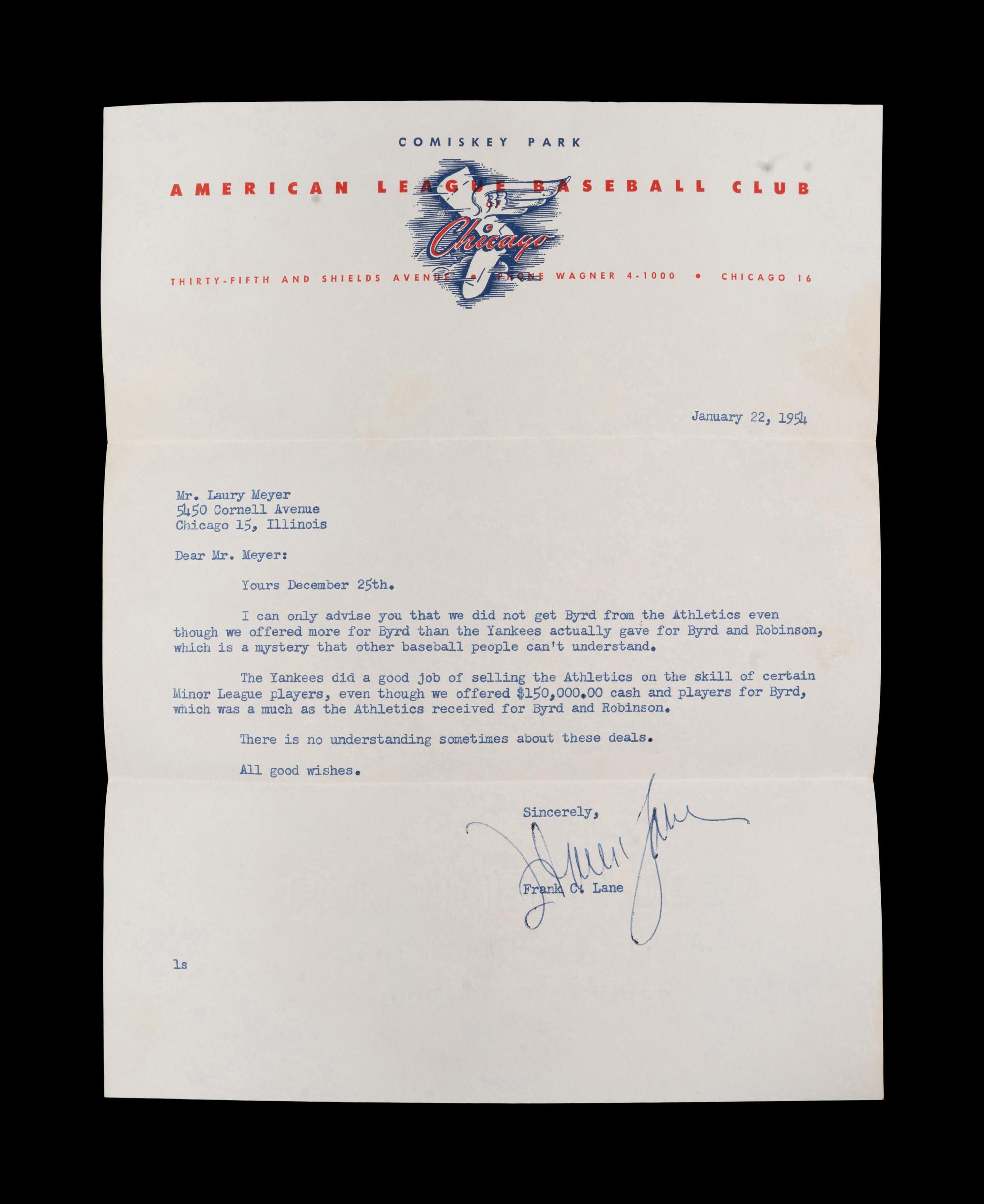 A Group of 1950s Comiskey Park Chicago White Sox Signed Type One Photographs and Ephemera Including Nellie Fox Signed Photograph,
