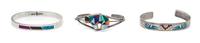 A Collection of Sterling Silver and Multigem Bracelets, 39.40 dwts.