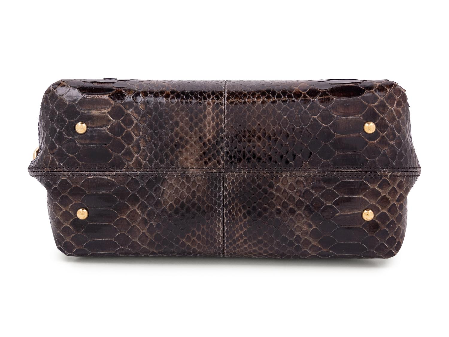 Salvatore Ferragamo Brown Python Bag, 2000s