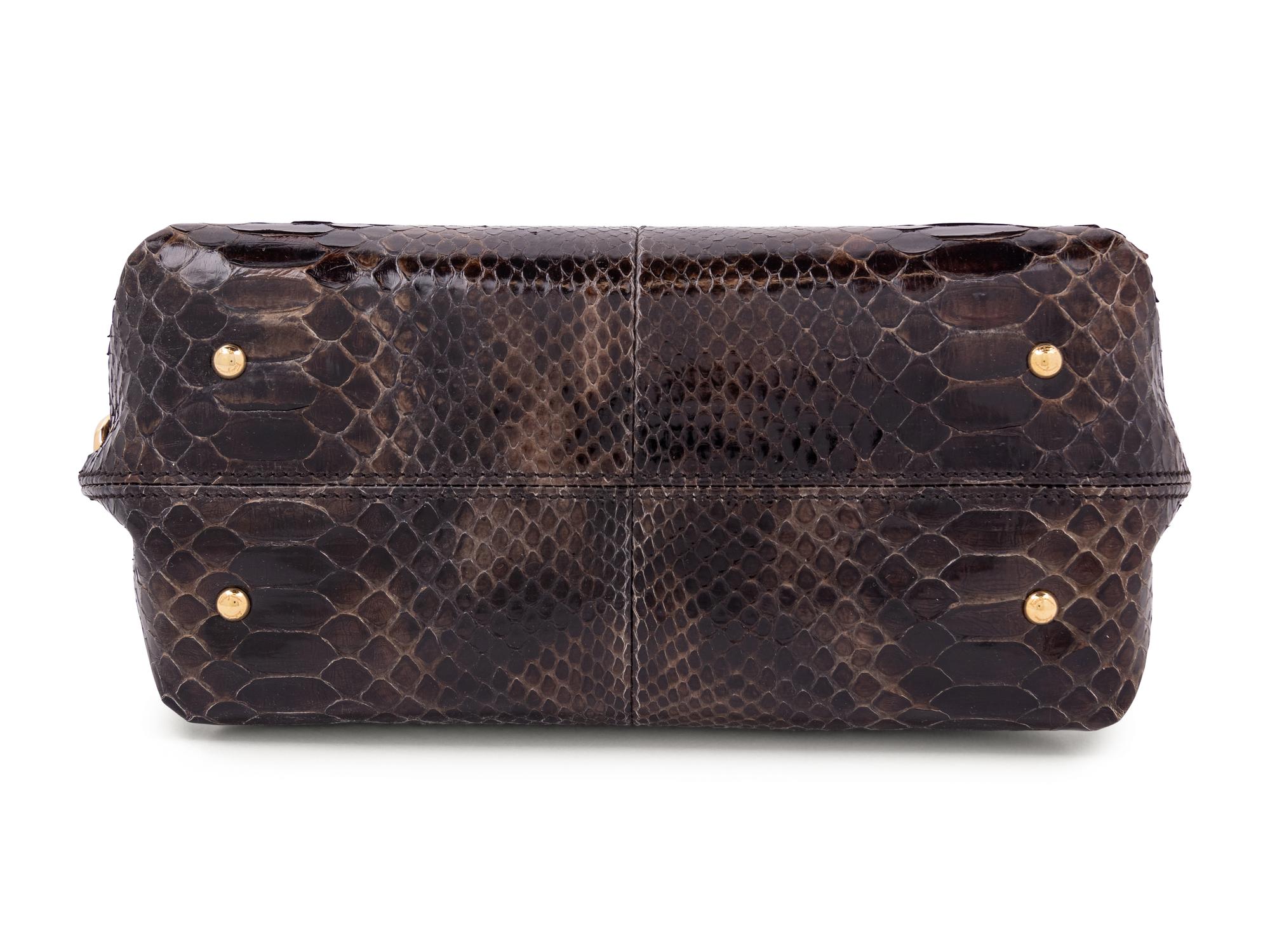Salvatore Ferragamo Brown Python Bag, 2000s