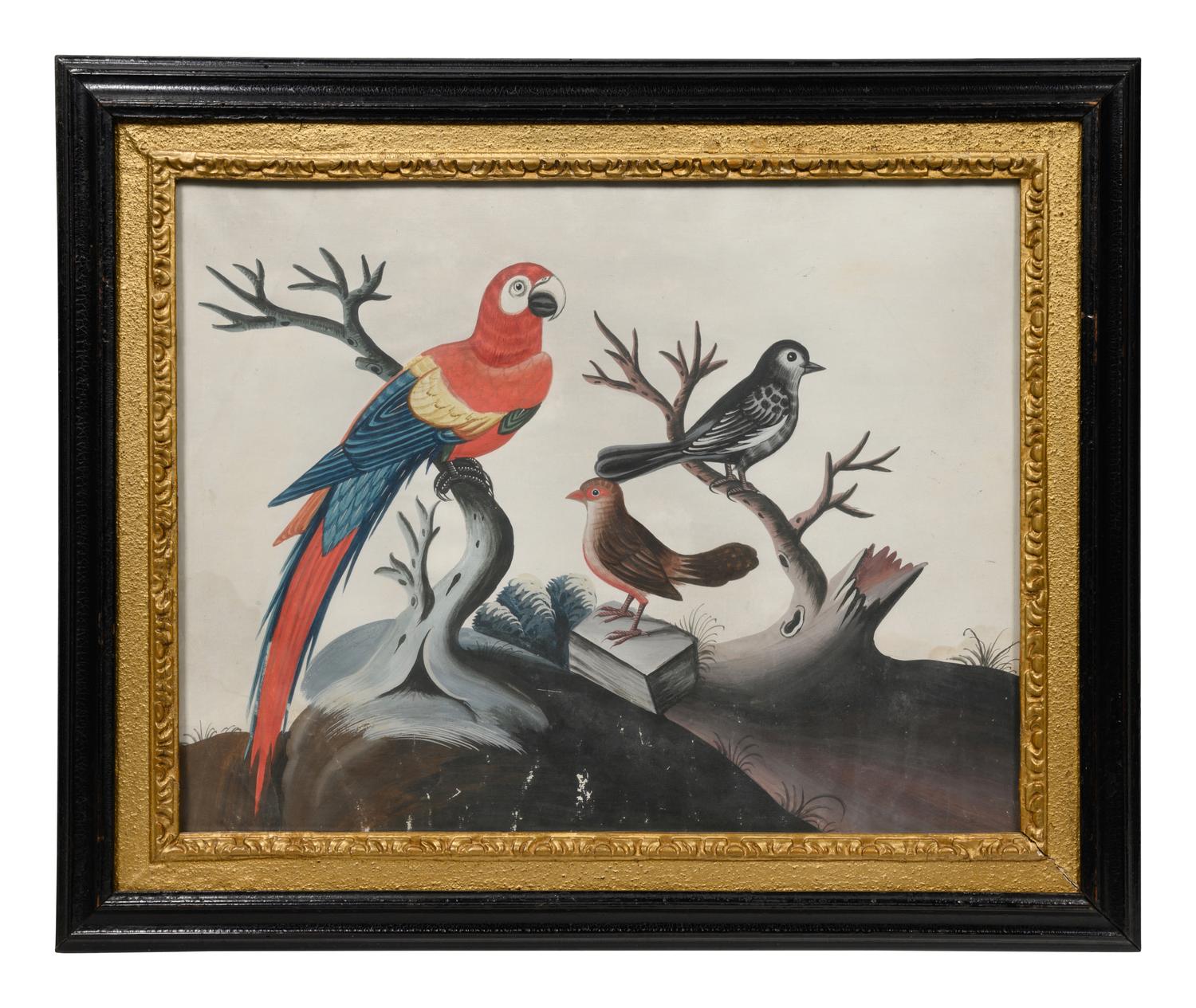 A Set of Six Irish George III Embossed Bird Pictures by Samuel Dixon