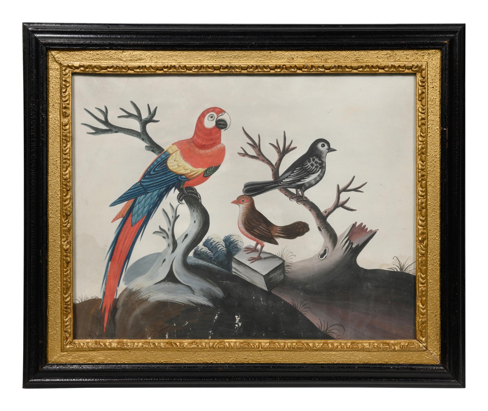 A Set of Six Irish George III Embossed Bird Pictures by Samuel Dixon