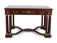 An Empire Style Gilt-Metal-Mounted Mahogany Library Table — EARLY 20TH CENTURY