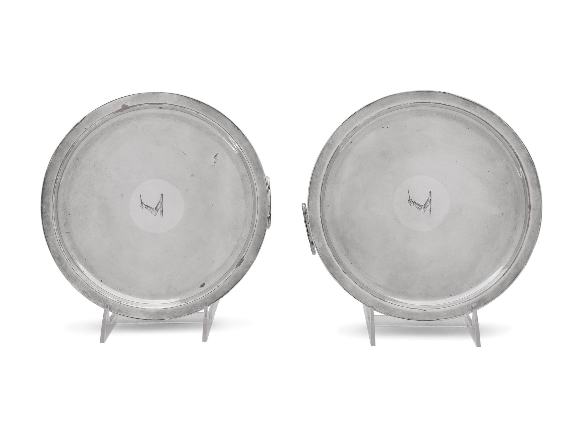 A Pair of Sheffield-Plate Warming Stands