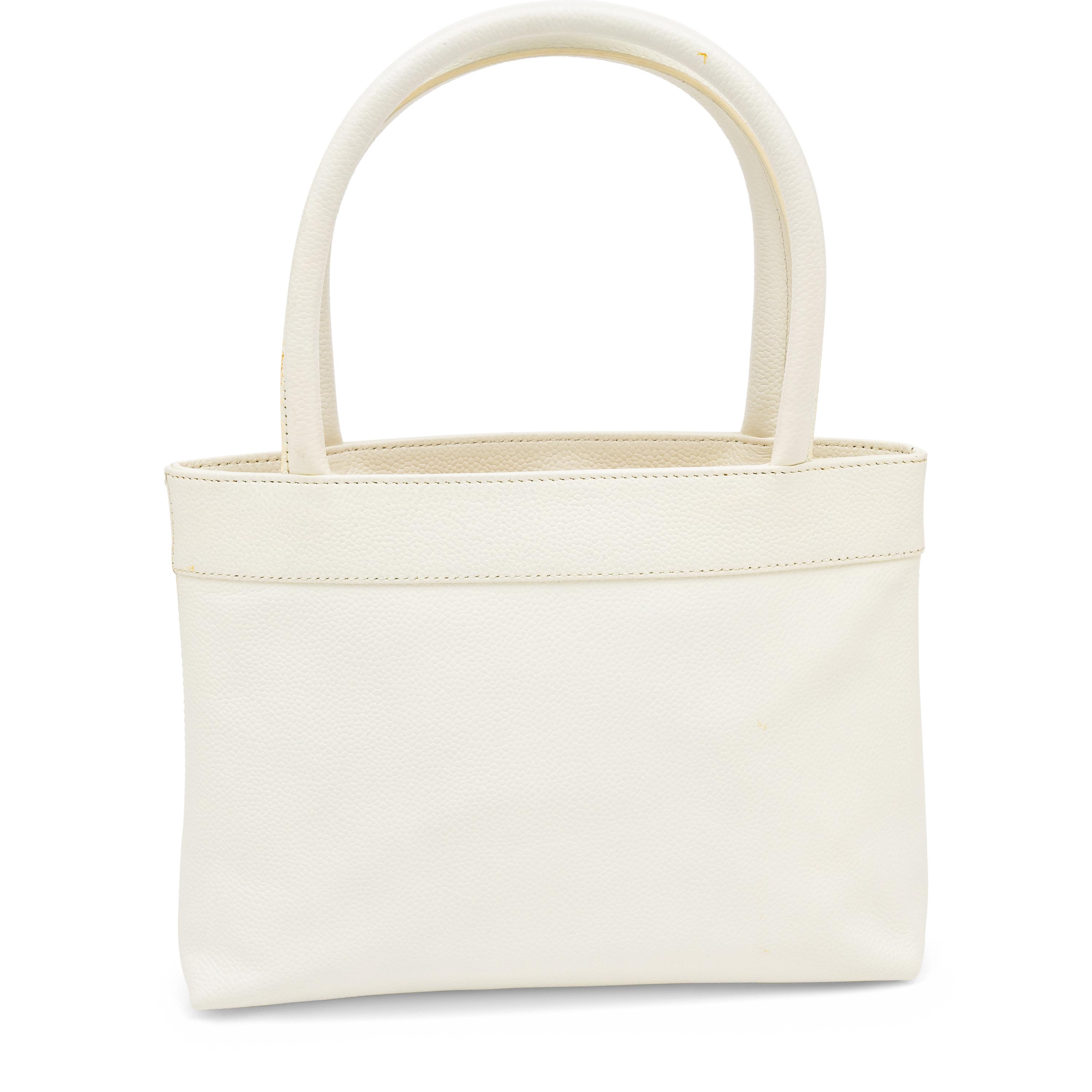 Chanel, White Leather Mini Tote