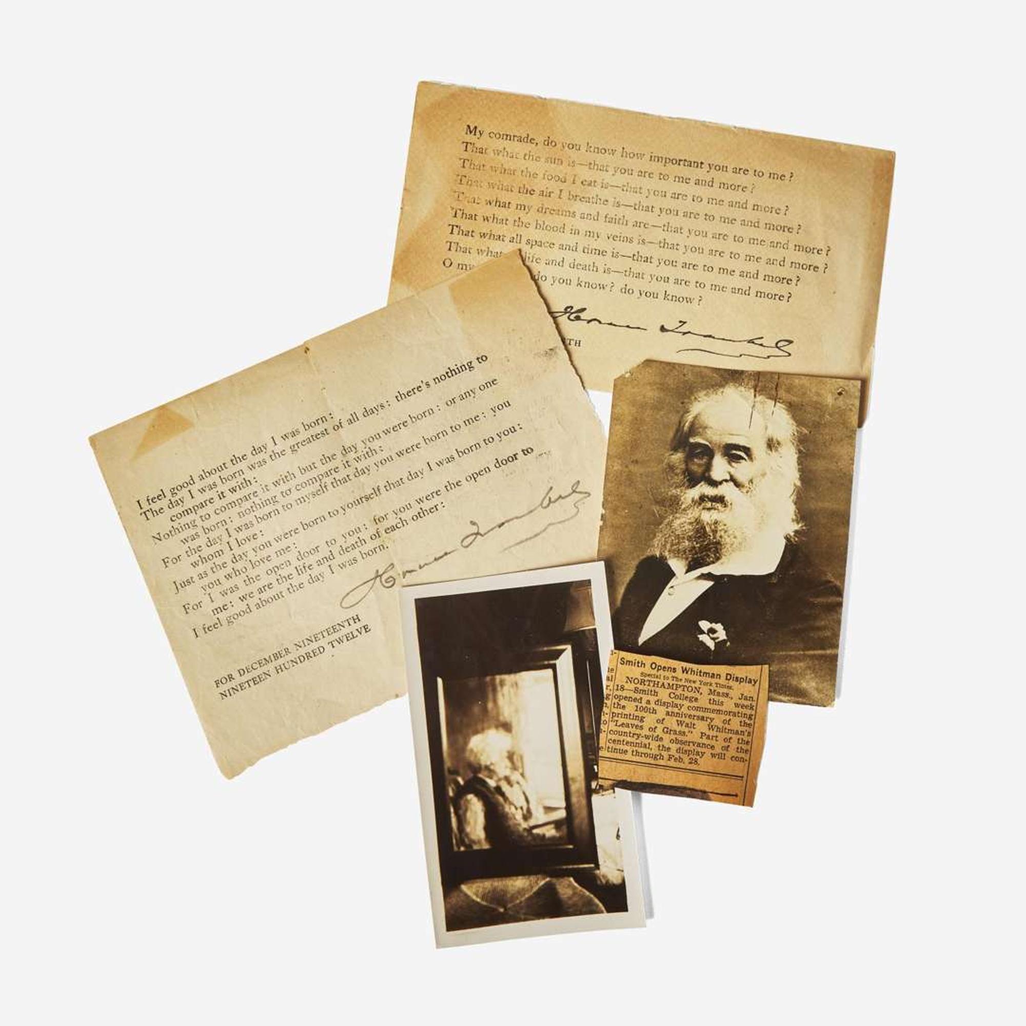 [Literature] (Whitman, Walt) Traubel, Horace With Walt Whitman In Camden…