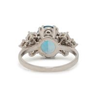 BLUE TOPAZ AND DIAMOND RING