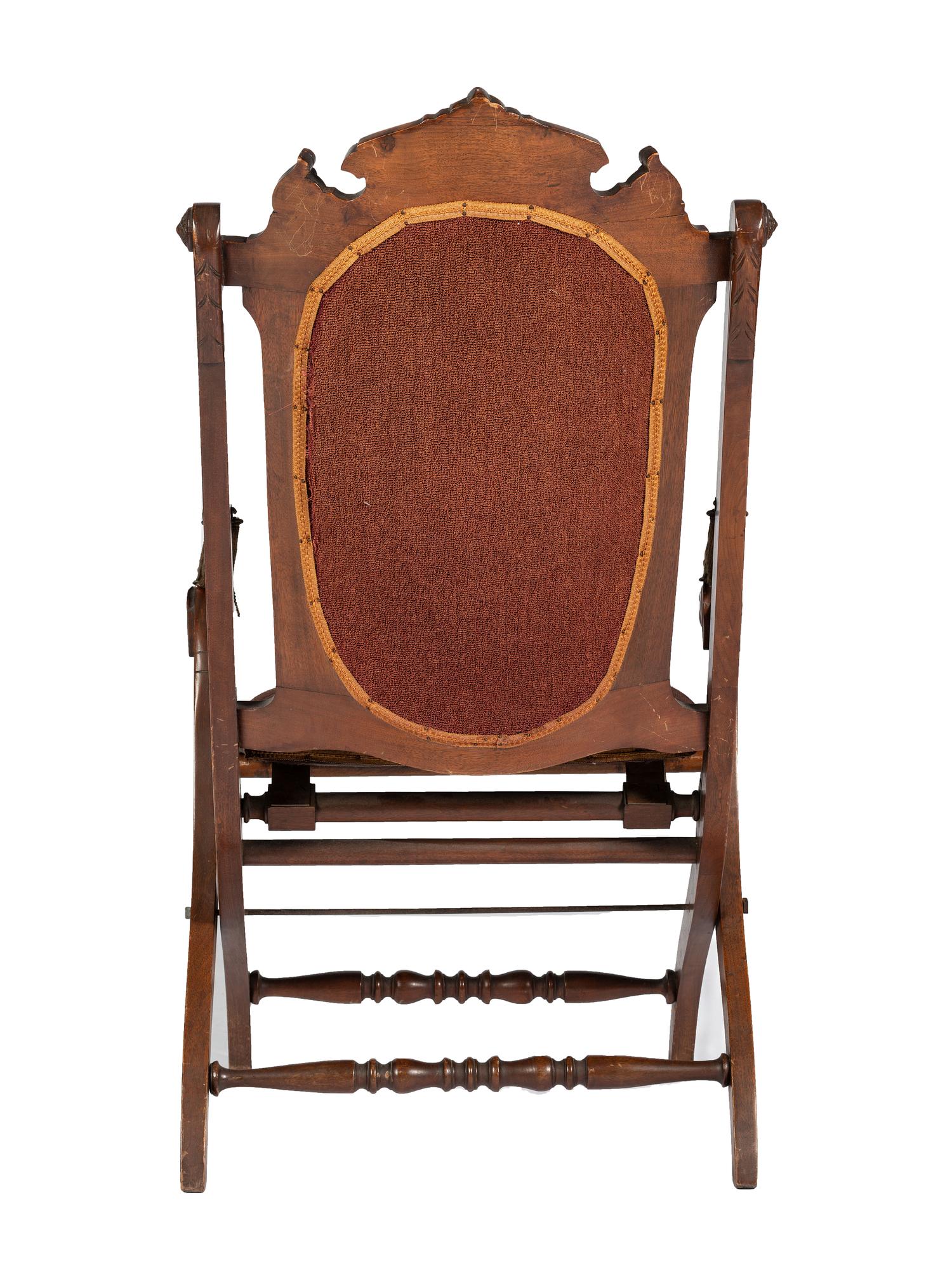 [TRAVEL & EXPLORATION] -- [PEARY, Robert (1856-1920)]. Folding camp chair identified to explorer Robert E. Peary and which accompanied him on the SS Roosevelt during his Arctic explorations.