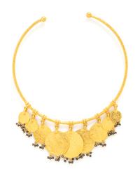 YELLOW GOLD AND BLACK DIAMOND COLLAR NECKLACE