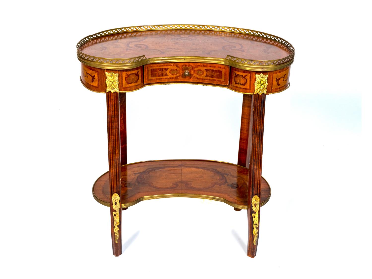 A Louis XVI Kidney-Shaped Table en Chiffoniere — 19TH CENTURY