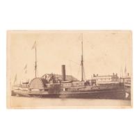 [EARLY PHOTOGRAPHY] -- [US NAVY]. CDV of USS Detroit . Milwaukee, Wisconsin: W.B. Burke, [1860s].