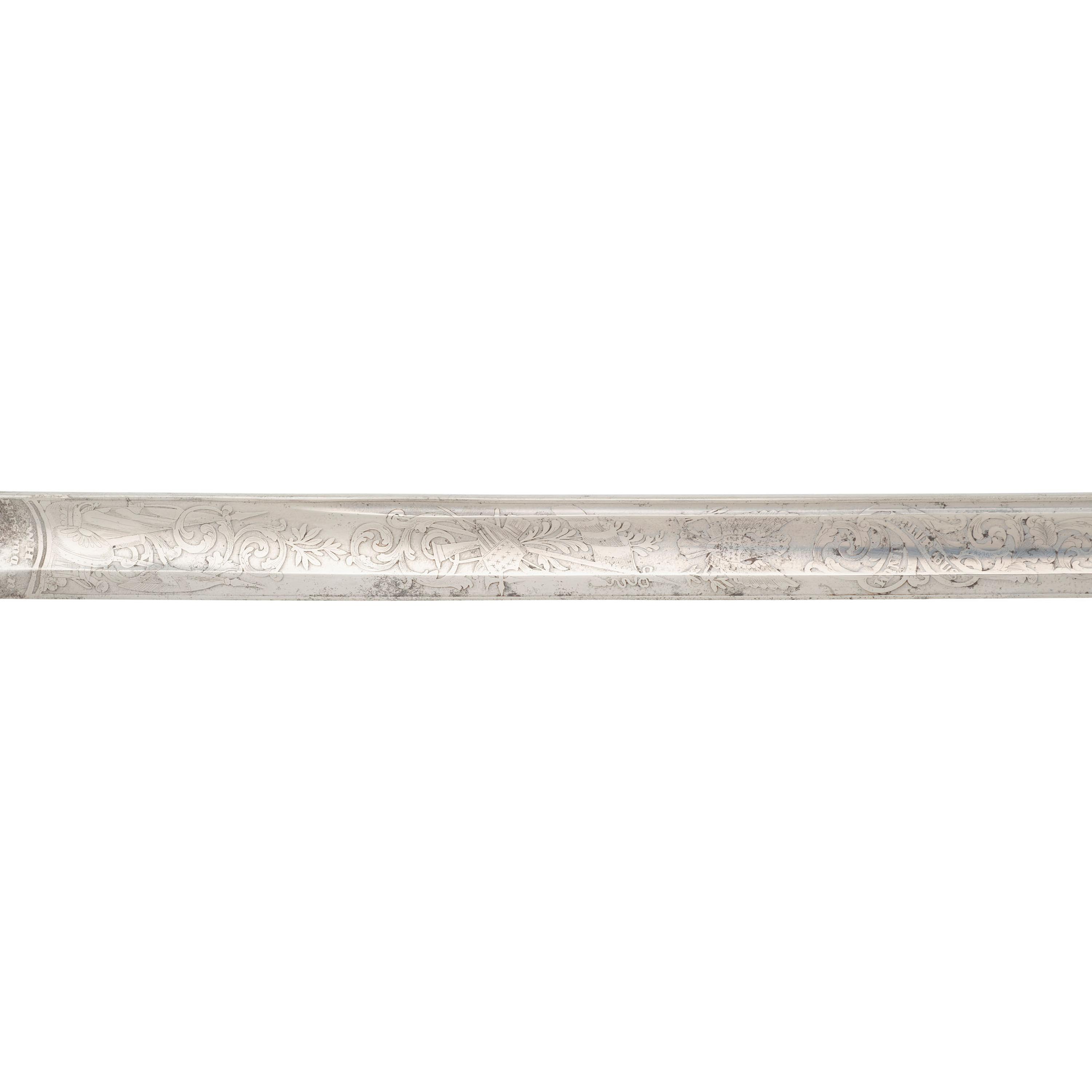Published Horstman Model 1850 Staff & Field Officers Topographical Engineers Sword Inscribed to Lt. O.G. Wagner - Died of Wounds at Yorktown