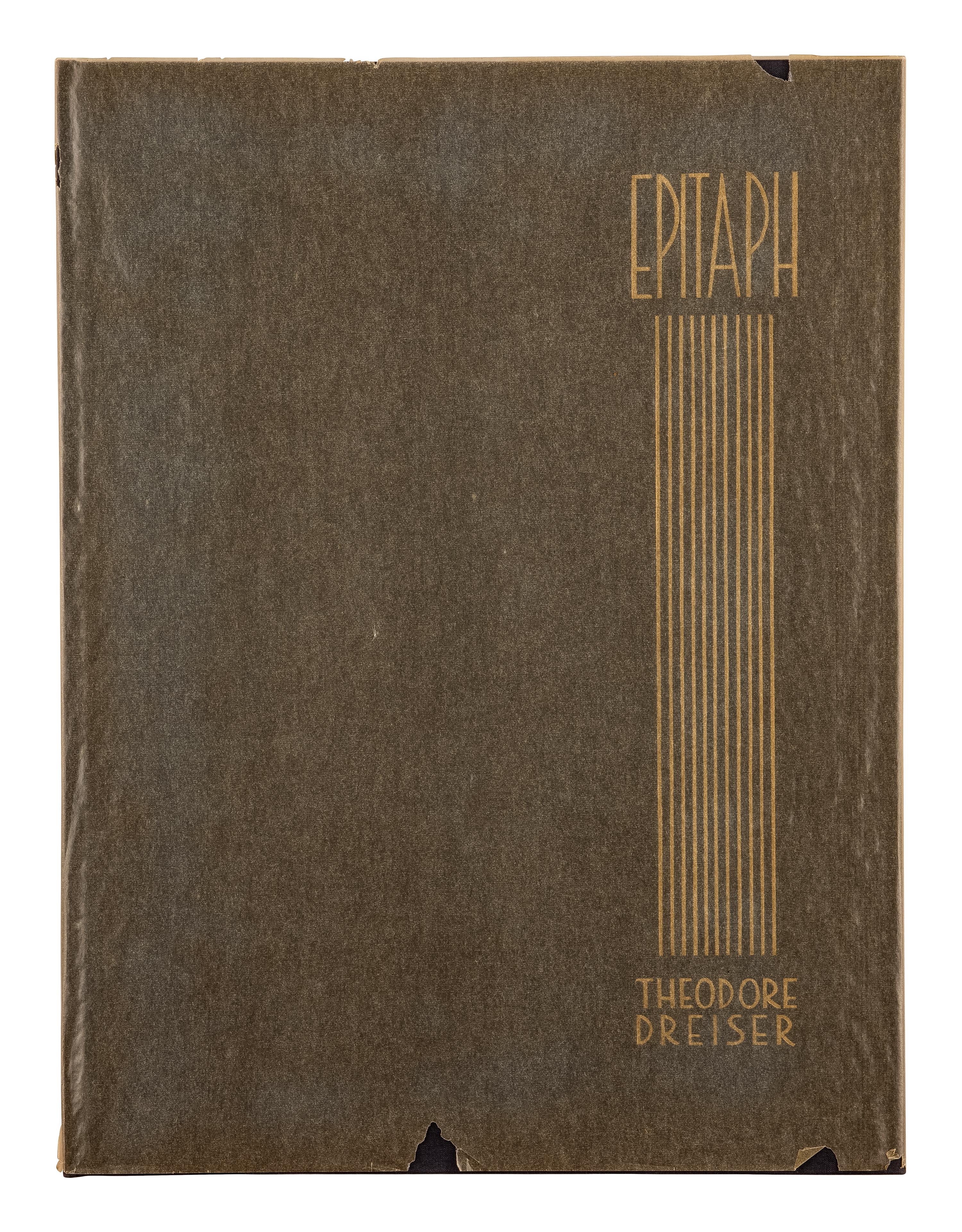 DREISER, Theodore (1871-1945). Epitaph a Poem. Robert Fawcett, illustrator. New York: Heron Press Incorporated, 1929.