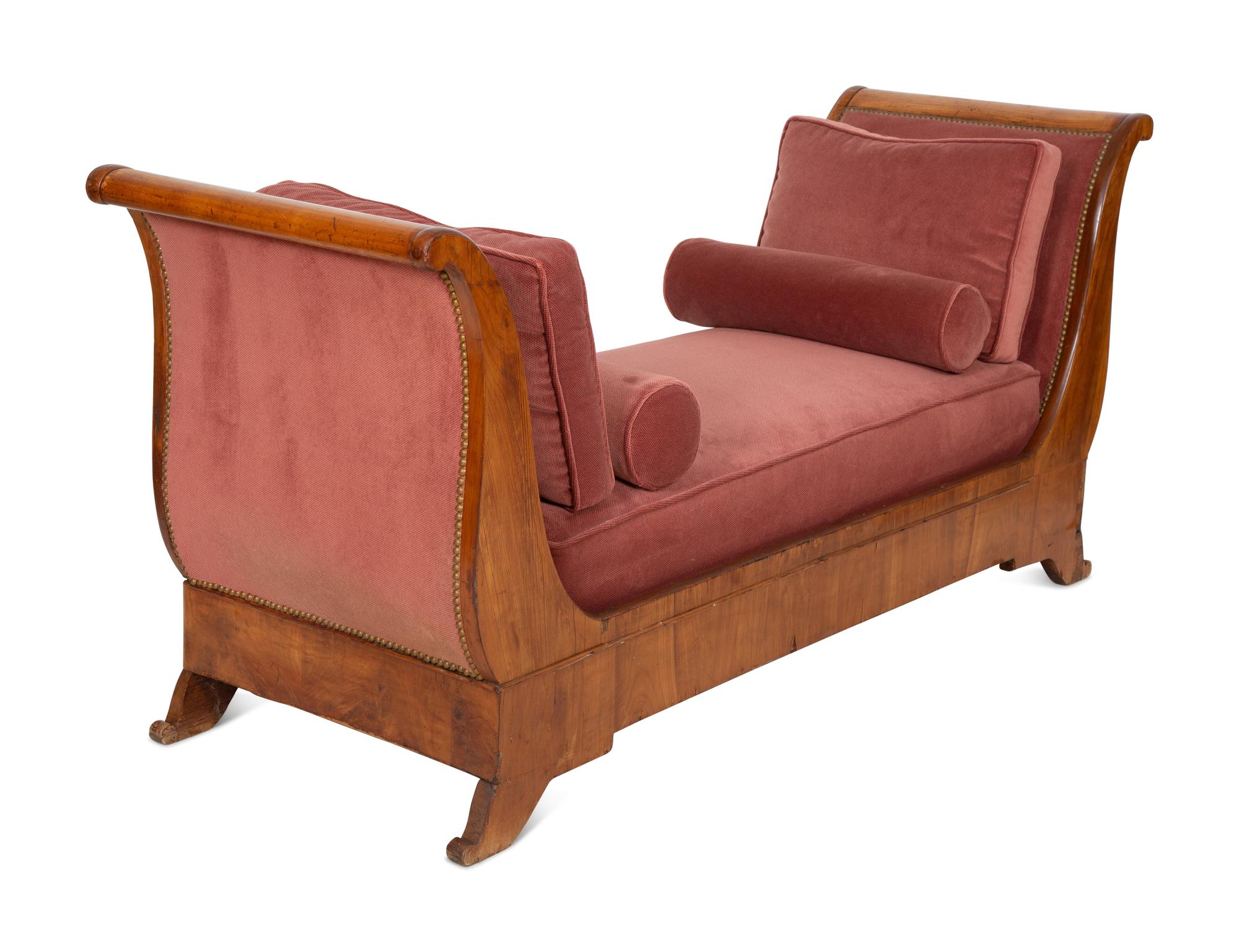 A Louis Philippe Figured Walnut Daybed