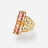 A Collection of 14K Gold and Tourmaline Jewelry