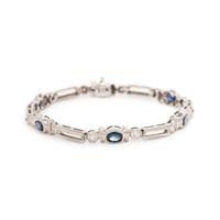 WHITE GOLD, SAPPHIRE AND DIAMOND BRACELET