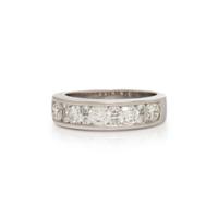 TIFFANY & CO., PLATINUM AND DIAMOND BAND RING