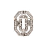 DIAMOND AND PLATINUM BROOCH