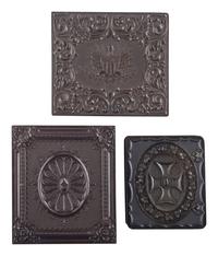 [EARLY PHOTOGRAPHY]. A group of 10 Union cases highlighted by half plate Washington Monument case and ninth plate glass window case.