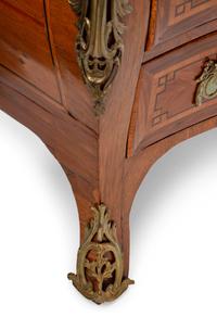 A Régence Gilt-Bronze-Mounted Inlaid Kingwood and Bois de Rose Commode